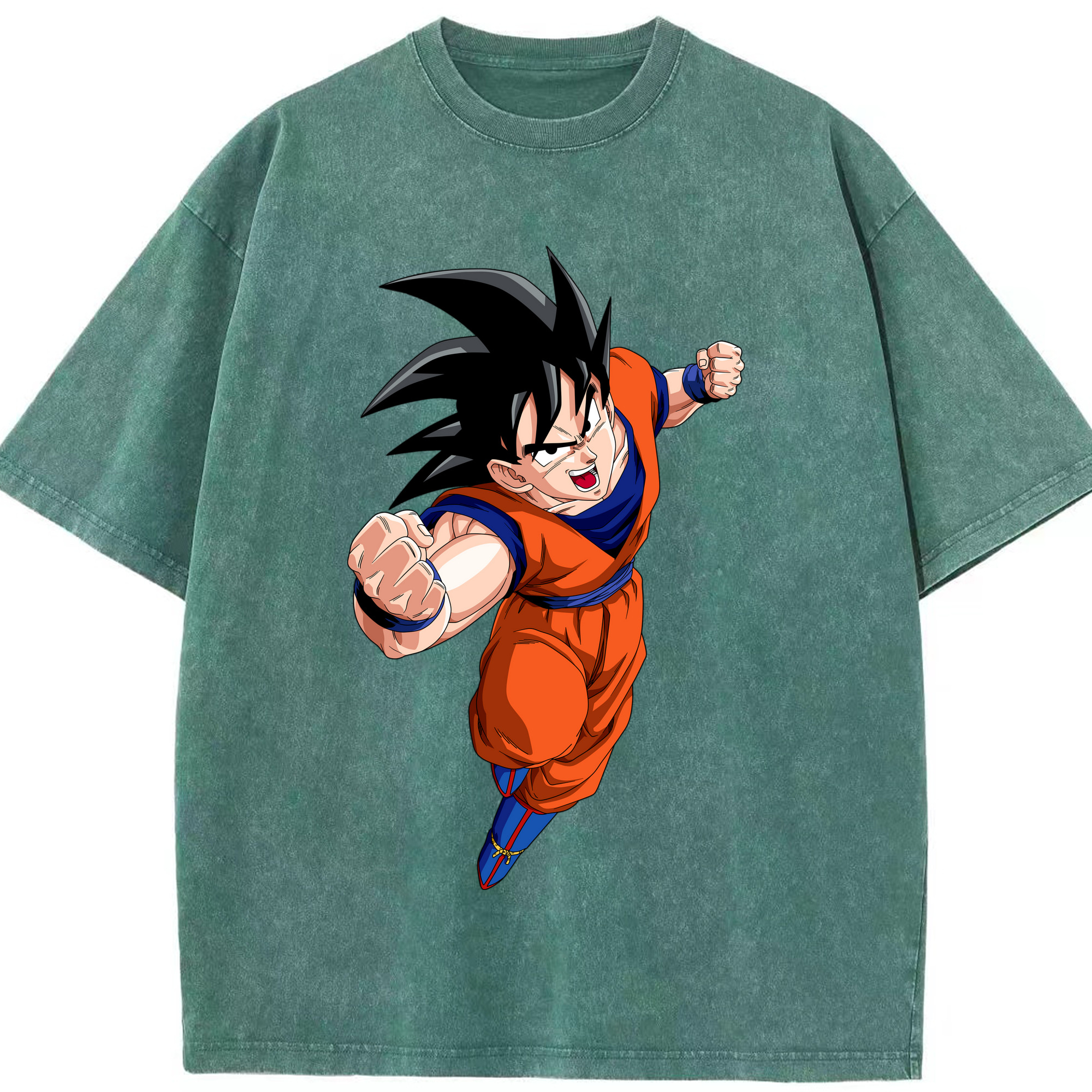 ドラゴンボール 孫悟空（そん ごくう）Son Goku カカロット DRAGON BALL Kakarotto 綿100% ヴィンテージ風 半袖Tシャツ（フロントプリント）